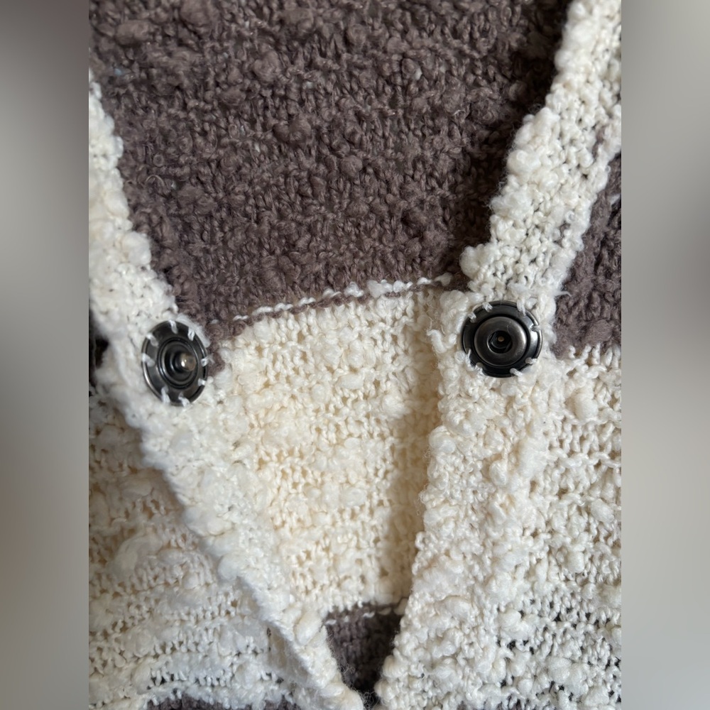 Free People Rugby Chunky Knit Cardigan Size Medium - Picture 6 of 10
